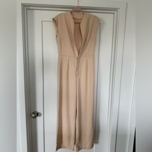 Elegant Cream Sleeveless Jumpsuit